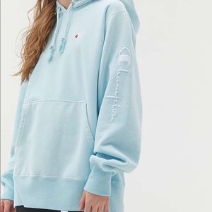 UO Exclusive Boyfriend Script Sleeve Hoodie Sweatshirt